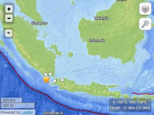 印尼海域發生5.2級地震震源深度52.9公里